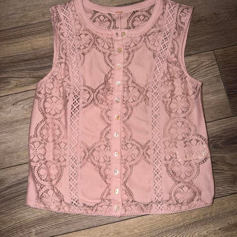 Free-people Women's Pink Blouse